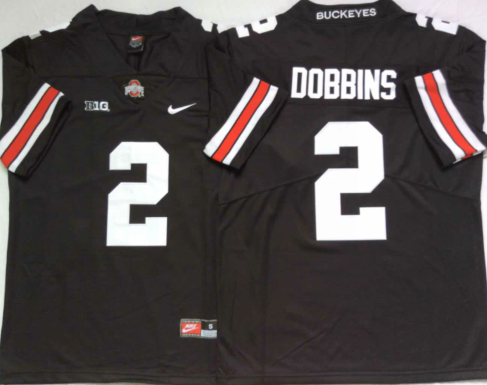 Men's Ohio State Buckeyes JK Dobbins #2 Black Jersey